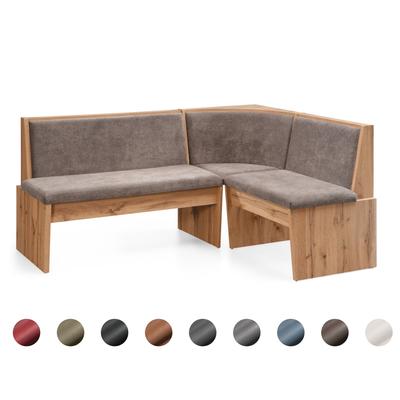 Schösswender »Inka« Eckbank 127x167 cm / Gavin 07 hellblau / geschlossen / Spitzecke / Appalachian Oak Dekor Image