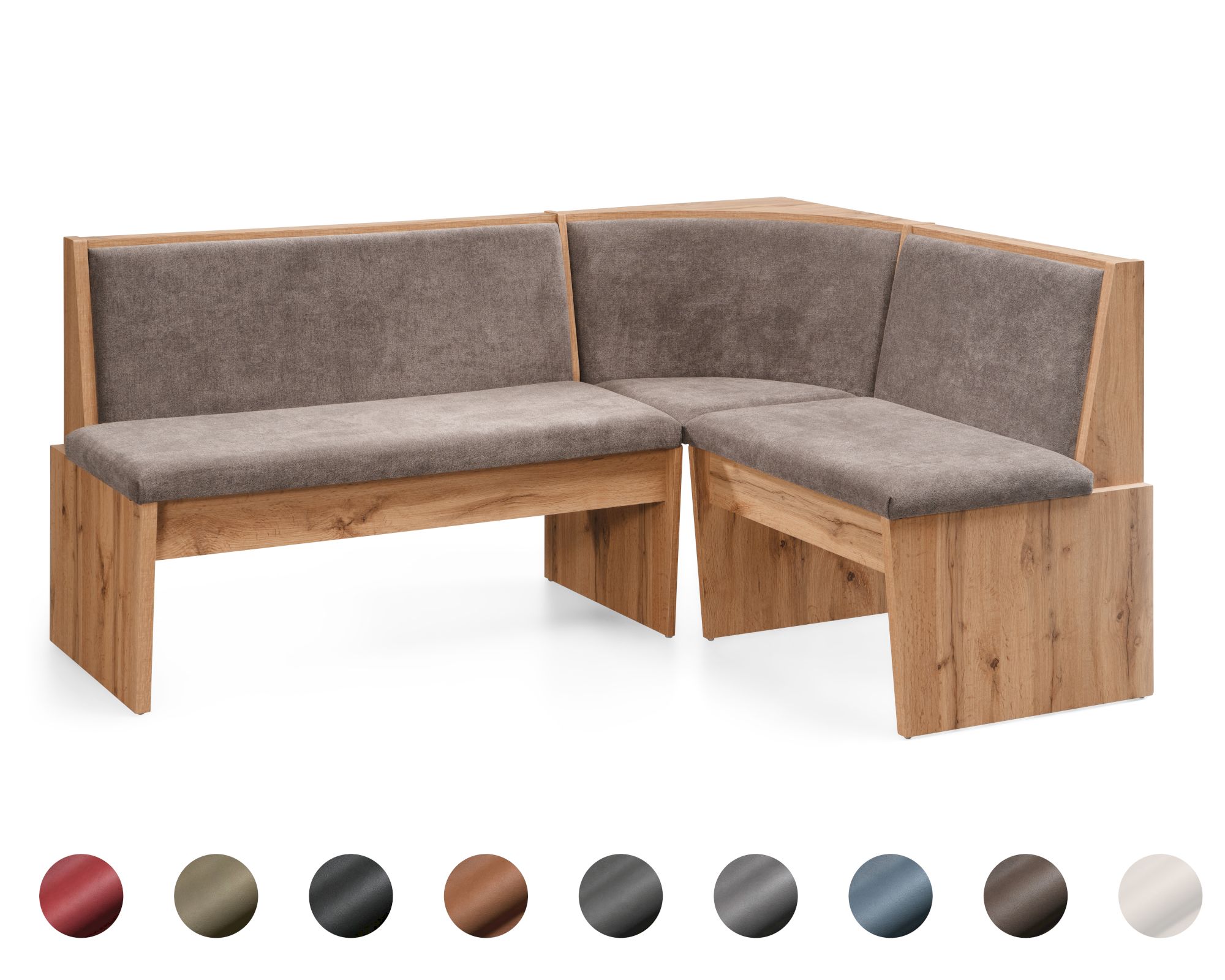 Schösswender »Inka« Eckbank 147x187 cm / Gavin 03 beige / offen / Spitzecke / Appalachian Oak Dekor Image
