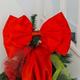 Red Satin Bow For Christmas Tree, Tinsel alternative, Large Handmade bow, Christmas Tree, Large present Bow, Christmas tree decor