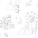 White & Pink & Blue Disney Frozen Peel and Stick Wallpaper