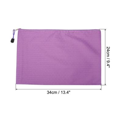 5pcs Waterproof Zipper File Bags, A4 Document Holders for Office