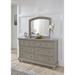 Signature Design by Ashley Lettner Light Gray Dresser and Mirror