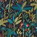 Black & Blue Tropical Eden Peel and Stick Wallpaper