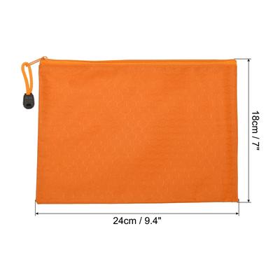 3pcs Waterproof Zipper File Bags, A5 Document Holders for Office