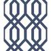 Navy & White Gazebo Lattice Peel and Stick Wallpaper