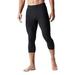 Fabletics Men s The Baseline Tight 3/4 Performance Compression Pant Running Gym Athletic Workout High Stretch Nylon L Black