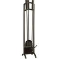 Panacea Black Matte Steel Fireplace Tool Set