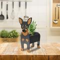 Dog Planters for Outdoor Plants Wooden Dog Planter Plant Pot Dog Shape Flower Pot Garden Dog Shaped Planter Plant Pot-Animal Storage Container Planters for Outdoor Plants Home Decor Gift