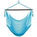 wirlsweal Caribbean Large Hammock Chair Swing Seat Hanging Chair with Tassels Light Blue