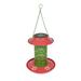 Ploknplq Bird Feeders for Outside Bird Feeder Solar Bird Feeder Iron High- Quality Oudoors Red Green Window Bird Feeder