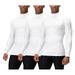 DEVOPS 3 Pack Men s Athletic Turtle Neck Long Sleeve Compression Shirts (2X-Large White/White/White)