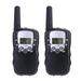 2pcs Mini Walkie Talkie 5km UHF 2 Way Radio Wireless for Amateur (Black)