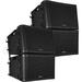 Sound Town ZETHUS Series 2 Pairs of 12 Two-Way Constant Curvature Line Array Loudspeaker System Full-Range/Bi-Amp Switchable Black (ZETHUS-112B-2PAIRS)