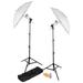 uLite LED 2-Light Umbrella Kit Includes 45W Daylight Dimmable LED Bulb 500W uLite Constant Light 2.4 GHz Dimmer Remote