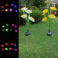 solacol Solar Flowers Lights Outdoor Garden Waterproof 2 Sets of 4 Solar Daffodil Flower Lights Outdoor Lights Led Simulated Garden Lights Rechargeable Solar Batteries for Outdoor Lights