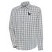 Men's Antigua Heather Gray/Charcoal Houston Texans Carry Long Sleeve Button-Up Shirt