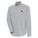 Men's Antigua Heather Gray/White Kansas City Chiefs Compression Tri-Blend Long Sleeve Button-Down Shirt