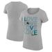 Women's G-III 4Her by Carl Banks Heather Gray San Jose Sharks Hockey Love Fitted T-Shirt