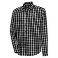 Men's Antigua Black/Gray Tennessee Titans Carry Long Sleeve Button-Up Shirt