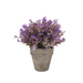 Artificial potted plants Mini potted green plants Artificial plants trim potted tabletop decorations(Violet)