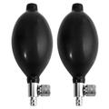 Hemoton 2PCS Black Manual Inflation Blood Pressure Latex Bulbs with Air Release Valves for Replacement Home Hospital Clinic