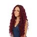 NRUDPQV 22-24 Inch human hair wigs for women Wine Red Corn Whisker Wig Female Long Curly Hair High Temperature Rire Adult Female Costume Wigs Toupees