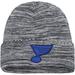 Men's adidas Black/White St. Louis Blues Marled Cuffed Knit Hat