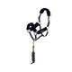 ARMA Faux Fur Headcollar and Lead Rope Navy - Full