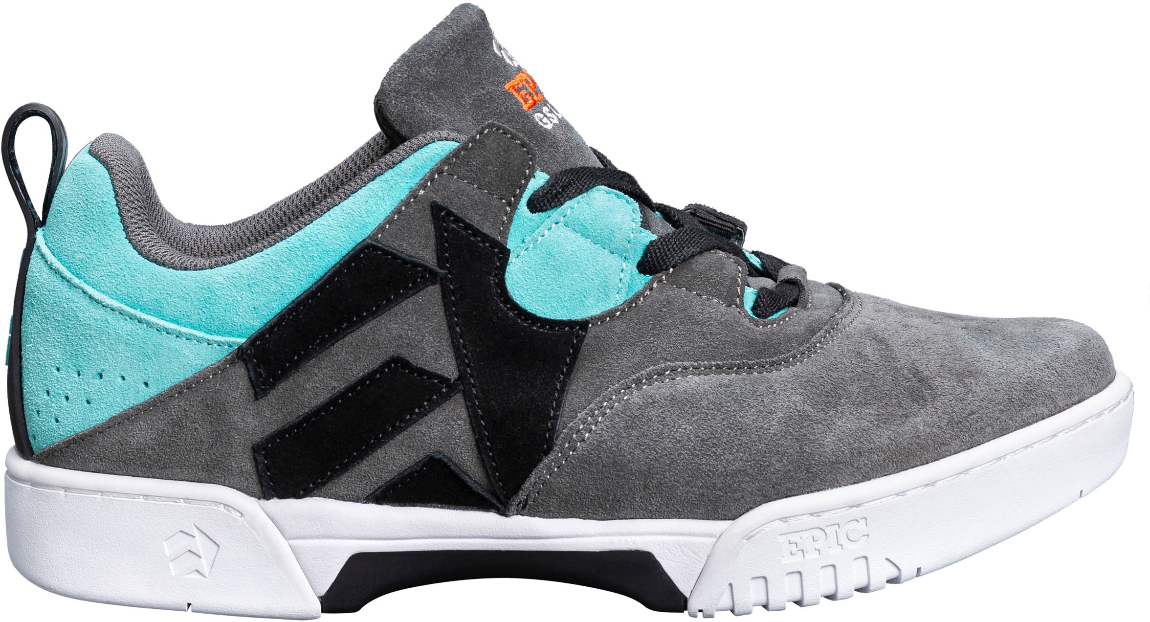 Gleitschuh EPIC GRINDSHOES "Hype/Dash" Gr. 43, blau (grau, türkis, schwarz, weiß), Inlineskates_Rollschuhe, 43 (bis ), Leder Image