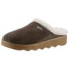 Pantoffel ROHDE "FOGGIA-D", Damen, Gr. 39, braun (dunkelbraun), Veloursleder, klassisch, Schuhe, Hausschuh, Clog mit herausnehmbarer Innensohle aus Lammwolle