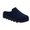Pantoffel ROHDE "FOGGIA", Damen, Gr. 37, blau (kobaltblau), Filz, klassisch, Schuhe, Hausschuh, Schlappen, Clog, Homeslipper mit Profilsohle