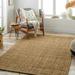 Hauteloom Jute Rug Collection - Natural Fiber Jute Farmhouse Area Rug 4 x 6 - Faded Driftwood Dark Brown / Ambel