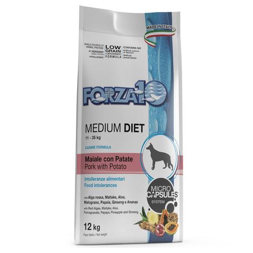 2x 12kg Forza 10 Medium Diet Low Grain mit Schweinefleisch Hundefutter trocken