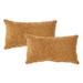 Joss & Main Zavia Textured Indoor Lumbar Pillow Set Of 2 Polyester/Polyfill blend in Orange | 6 H x 13 W x 20 D in | Wayfair