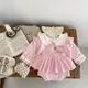 MILANCEL-Ensemble de vêtements pour bébé manteau rose mignon bloomer vêtements d'extérieur pour