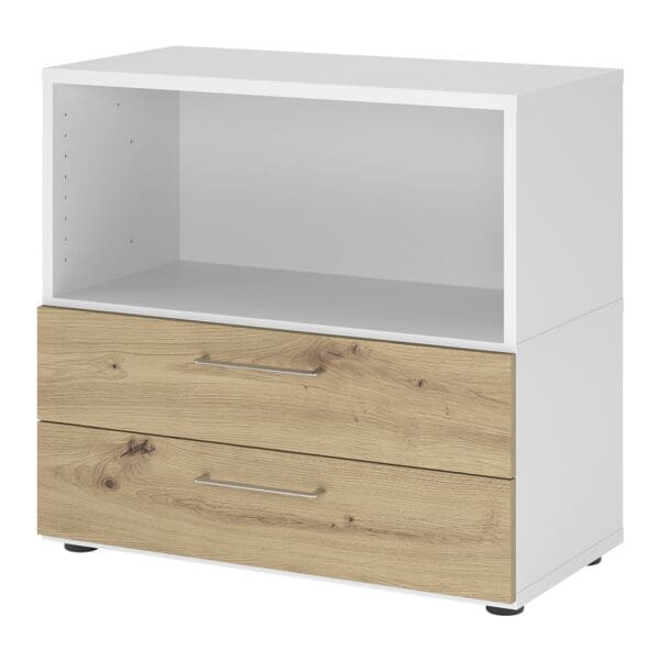 HAMMERBACHER Regalschrank »Flexwall« 80 cm breit 2 OH weiß, 80x74.8x40 cm Image