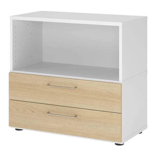 HAMMERBACHER Regalschrank »Flexwall« 80 cm breit 2 OH weiß, 80x74.8x40 cm