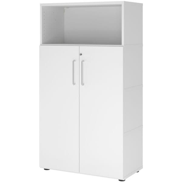 HAMMERBACHER Regalschrank »Flexwall« 80 cm breit 4 OH weiß, 80x145.2x40 cm