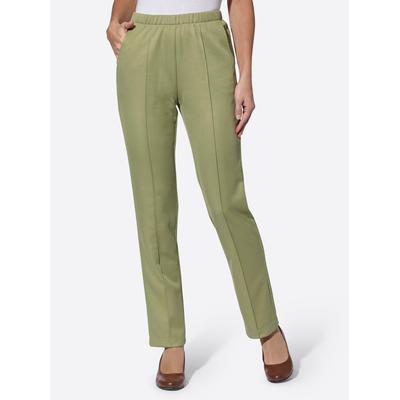 Jerseyhose CLASSIC BASICS, Damen, Gr. 235, Extrakurzgrößen, grün (schilf), 100% Polyester, unifarben, lang, Hosen Image