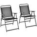 Set of 2/4/6 Outdoor Folding Chairs with Breathable Seat-Set of 2