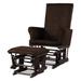 Baby Nursery Relax Rocker Rocking Chair Glider & Ottoman Set-Coffee - 27.5"(L) X 26"(W) X 40.5"(H)