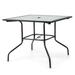 35 x 35 Inch Patio Dining Table with 1.5" Umbrella Hole (Umbrella NOT Included) - 35" x 35" x 28"