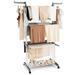 4-tier Clothes Drying Rack with Rotatable Side Wings and Collapsible Shelves - 50" x 20.5" x 67"