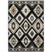 HomeRoots 4' X 6' Black Grey Tan Orange And Ivory Southwestern Power Loom Stain Resistant Area Rug - 4' x 6'