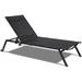 Versatile Height Adjustable Armless Lounge Chaise for Outdoor Patios - 76.5" x 27.5" x 14 - 33.5" (L x W x H)