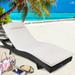 Outdoor Rattan Chaise Lounge Chair - 84.5" x 27.5" x 12.5" (L x W x H)