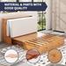 Mixoy Murphy Bed with Mattress,Convertible Cabinet Chest Storage Bed with Charging Station