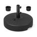 19.5 Inch Fillable Round Umbrella Base Stand for Yard Garden Poolside-Black - 19.5" x 14" (Dia. x H)