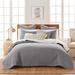 Cross Stitch White on Grey Full/Queen Quilt Set - Levtex Home