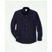 Brooks Brothers Men's Portuguese Flannel Polo Button Down Collar Shirt | Navy | Size Large